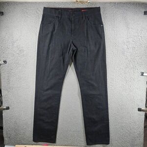 Alberto Stone Modern Fit Pants Mens 34x34 Brushed Casual Fancy Charcoal Grey